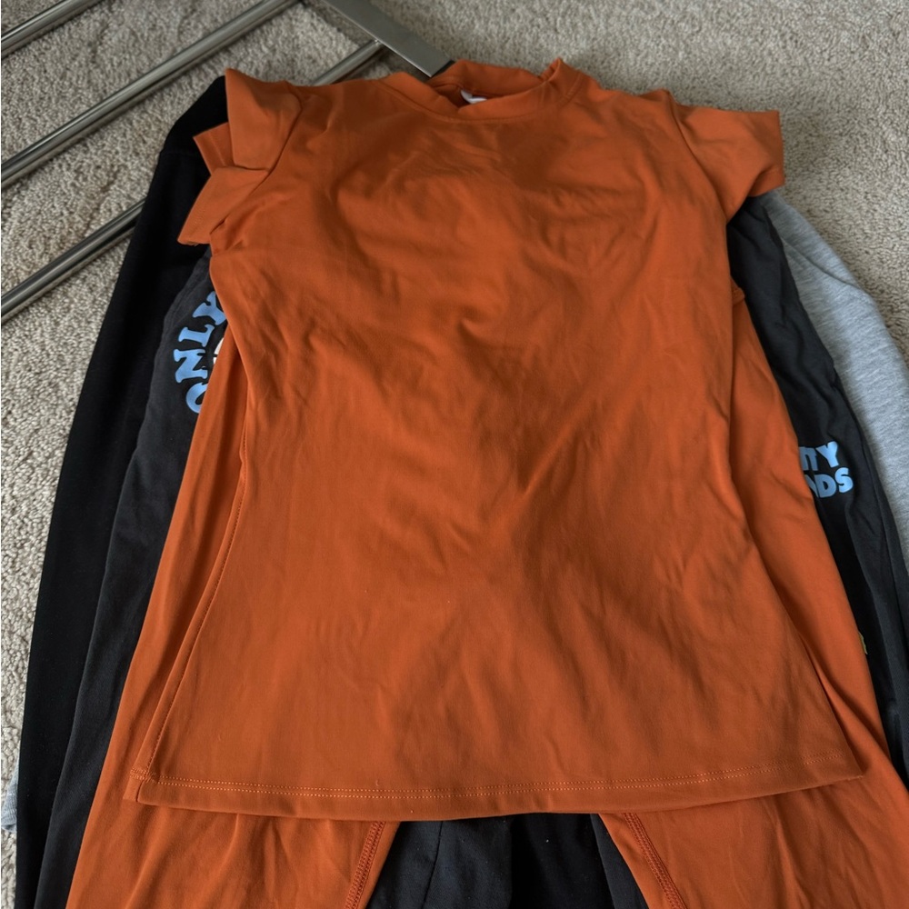 Orange Body Fitting 2 Piece Set